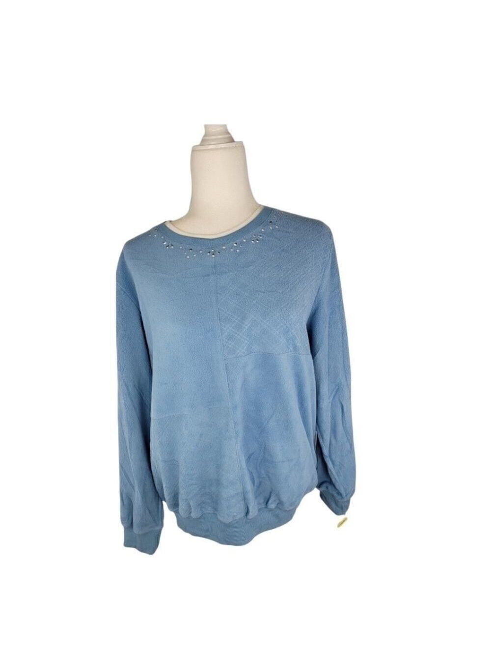 Alfred Dunner Light Blue Pullover sweater small NWT